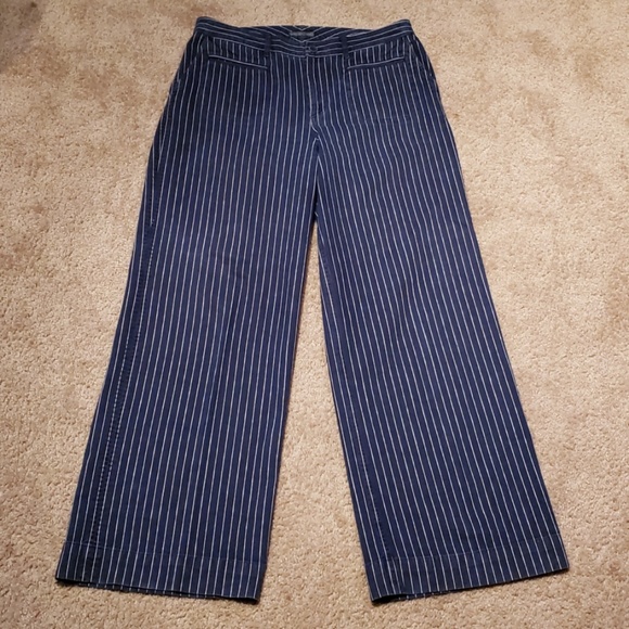 Ralph Lauren Denim - Ralph Laren LJC Natical Stripe Wide Leg Jeans 12
